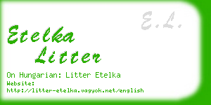 etelka litter business card